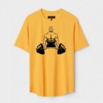 Yellow Unisex Polyster Regular Fit Printed Round Neck T-Shirt