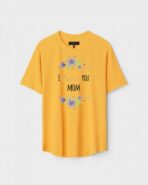Yellow Unisex Cotton Regular Fit Printed Round Neck T-Shirt