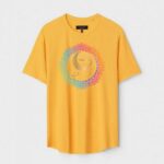 Yellow Unisex Cotton Regular Fit Printed Round Neck T-Shirt