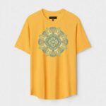 Yellow Unisex Cotton Regular Fit Printed Round Neck T-Shirt