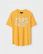 Yellow Unisex Polyster Regular Fit Printed Round Neck T-Shirt