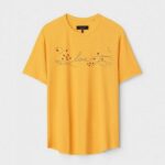 Yellow Unisex Polyster Regular Fit Printed Round Neck T-Shirt