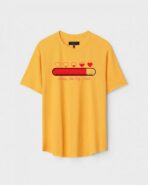 Yellow Unisex Polyster Regular Fit Printed Round Neck T-Shirt