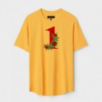 Yellow Unisex Polyster Regular Fit Printed Round Neck T-Shirt