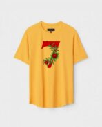 Yellow Unisex Polyster Regular Fit Printed Round Neck T-Shirt