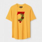 Yellow Unisex Polyster Regular Fit Printed Round Neck T-Shirt