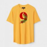Yellow Unisex Polyster Regular Fit Printed Round Neck T-Shirt
