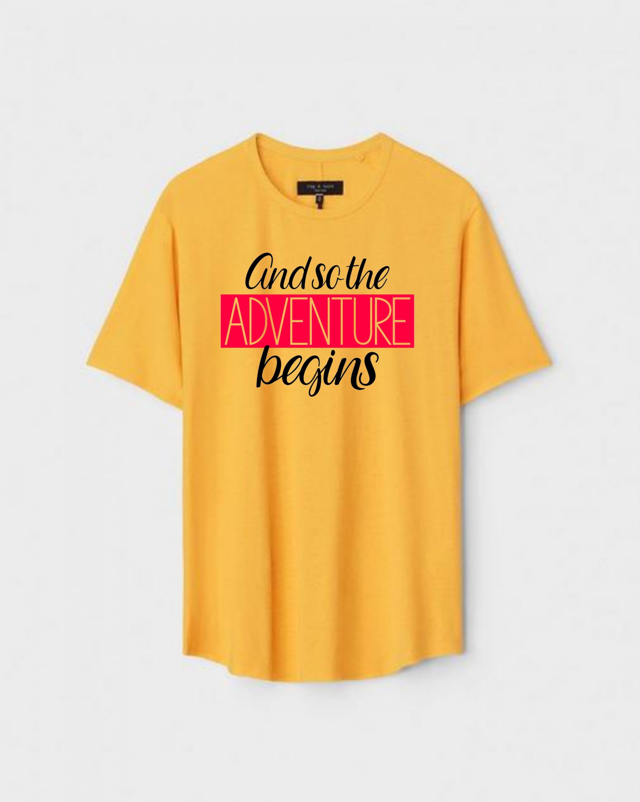 YLW-CTN-N-005-scaled-1.jpg Yellow Unisex Polyster Regular Fit Printed Round Neck T-Shirt - Image 1
