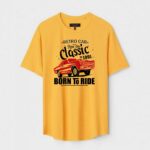 Yellow Unisex Polyster Regular Fit Printed Round Neck T-Shirt