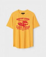 Yellow Unisex Cotton Regular Fit Printed Round Neck T-Shirt