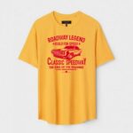 Yellow Unisex Cotton Regular Fit Printed Round Neck T-Shirt