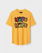 Yellow Unisex Cotton Regular Fit Printed Round Neck T-Shirt