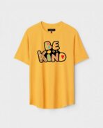 Yellow Unisex Cotton Regular Fit Printed Round Neck T-Shirt