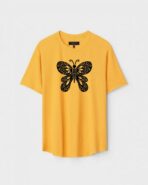 Yellow Unisex Cotton Regular Fit Printed Round Neck T-Shirt