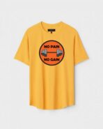 Yellow Unisex Cotton Regular Fit Printed Round Neck T-Shirt