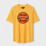 Yellow Unisex Cotton Regular Fit Printed Round Neck T-Shirt