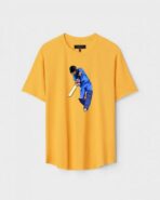 Yellow Unisex Cotton Regular Fit Printed Round Neck T-Shirt