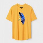 Yellow Unisex Cotton Regular Fit Printed Round Neck T-Shirt