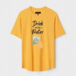 Yellow Unisex Cotton Regular Fit Printed Round Neck T-Shirt