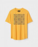 Yellow Unisex Cotton Regular Fit Printed Round Neck T-Shirt
