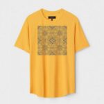 Yellow Unisex Cotton Regular Fit Printed Round Neck T-Shirt
