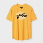 Yellow Unisex Cotton Regular Fit Printed Round Neck T-Shirt
