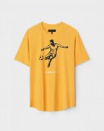 Yellow Unisex Cotton Regular Fit Printed Round Neck T-Shirt