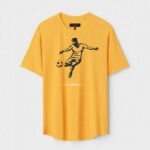 Yellow Unisex Cotton Regular Fit Printed Round Neck T-Shirt