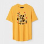Yellow Unisex Cotton Regular Fit Printed Round Neck T-Shirt