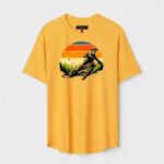 Yellow Unisex Cotton Regular Fit Printed Round Neck T-Shirt