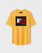 Yellow Unisex Cotton Regular Fit Printed Round Neck T-Shirt