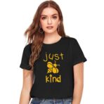 Cotton Regular Fit Printed Round Neck T-Shirt For Women