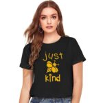 Cotton Regular Fit Printed Round Neck T-Shirt For Women