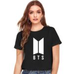 Cotton Regular Fit Printed Round Neck T-Shirt For Women