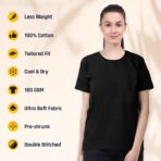 Cotton Regular Fit Printed Round Neck T-Shirt For Women - Image 2