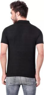 One-H Men's Polo Neck Short Sleeve Casual Tshirt Combo of Black, Orange, Yellow colors (Pack of 3) - Image 2
