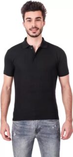 One-H Men's Polo Neck Short Sleeve Casual Tshirt Combo of Maroon, Black, Orange colors (Pack of 3) - Image 4