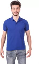 One-H Men's Polo Neck Short Sleeve Casual Tshirt Blue color (Pack of 1)