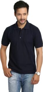 One-H Men's Polo Neck Short Sleeve Casual Tshirt Combo of Dark Blue, Black, Grey colors (Pack of 3) - Image 4