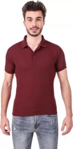 One-H Men's Polo Neck Short Sleeve Casual Tshirt Combo of Red, Maroon, Grey colors (Pack of 3) - Image 3