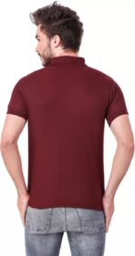 One-H Men's Polo Neck Short Sleeve Casual Tshirt Combo of Maroon, Black, Orange colors (Pack of 3) - Image 2