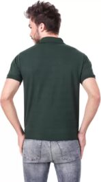One-H Men's Polo Neck Short Sleeve Casual Tshirt Green color (Pack of 1) - Image 2