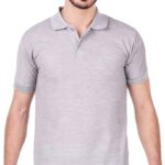 One-H Men's Polo Neck Short Sleeve Casual Tshirt Grey color (Pack of 1)