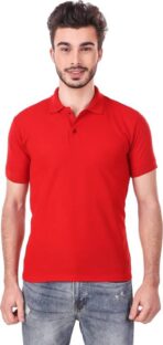 One-H Men's Polo Neck Short Sleeve Casual Tshirt Combo of Red, Grey, Yellow colors (Pack of 3) - Image 3