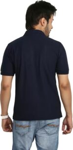 One-H Men's Polo Neck Short Sleeve Casual Tshirt Combo of Dark Blue, Grey, Yellow colors (Pack of 3) - Image 3
