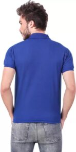 One-H Men's Polo Neck Short Sleeve Casual Tshirt Blue color (Pack of 1) - Image 2