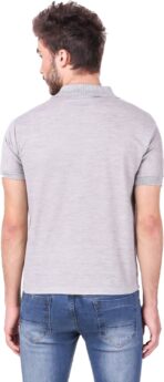 One-H Men's Polo Neck Short Sleeve Casual Tshirt Combo of Red, Grey, Yellow colors (Pack of 3) - Image 2
