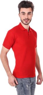 One-H Men's Polo Neck Short Sleeve Casual Tshirt Combo of Red, Grey, Yellow colors (Pack of 3) - Image 4