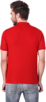 One-H Men's Polo Neck Half Sleeve Casual Tshirt Combo of Red, Black, Yellow colors (Pack of 3) - Image 2