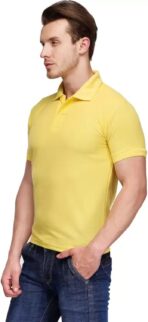 One-H Men's Polo Neck Short Sleeve Casual Tshirt Combo of Orange, Grey, Yellow colors (Pack of 3) - Image 4